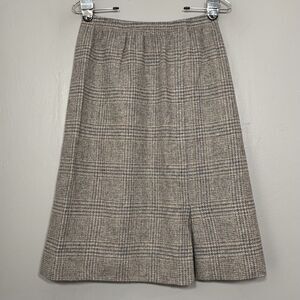 Vintage Alfred Dunner Fits Size Small Houndstooth Wool Skirt Heritage Academia